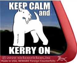 Kerry Blue Terrier Dog Car Truck RV Window Decal Sticker