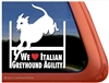 Italian Greyhound Agility Dog Window Decal