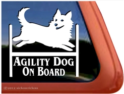 Swedish Vallhund Agility Dog Window Decal