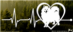 Samoyed Heart Beat Window Decal