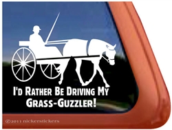 Horse Driving Horse Trailer Window Decal
