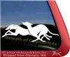 Custom Pair of Running Greyhound Dogs iPad Car Truck RV Window Decal Sticker
