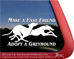 Adopt a Greyhound Dog iPad Car Truck RV Window Decal Sticker