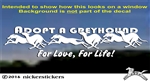 Adopt a Greyhound Dog iPad Car Truck RV Window Decal Sticker