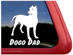 Dogo Dad Dogo Argentino Dog Car Truck RV Window Decal Sticker