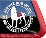Service Dog Dogo Argentino Car Truck RV Window Decal Sticker