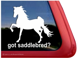 Saddlebred Horse Trailer Window Decal