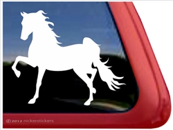 Saddlebred Horse Trailer Window Decal