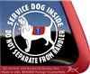 Service Dog Decal Bloodhound  Dog Window Decal