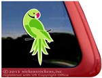 Custom Ringneck Parrot Bird Car Truck RV Window Decal Sticker