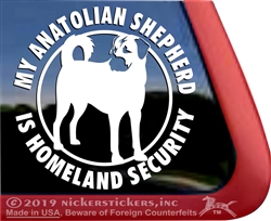 Anatolian Shepherd Guard Dog Window Decal