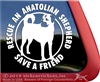 Anatolian Shepherd Guard Dog Window Decal