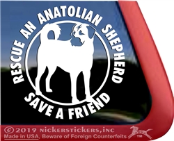 Anatolian Shepherd Guard Dog Window Decal