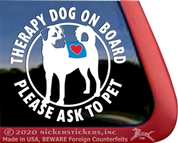 Anatolian Shepherd Therapy Dog Car Truck RV Window Decal Sticker