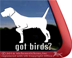 German Wirehair Pointer Gun Dog Window Decal Sticker