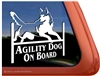 Siberian Husky Agility Dog Window Decal