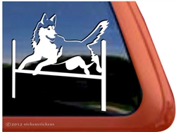 Siberian Husky Agility Dog Window Decal