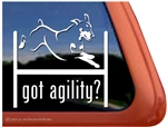 Doberman Agility Dog Window Decal