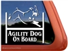 Doberman Agility Dog Window Decal