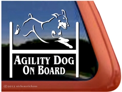 Doberman Agility Dog Window Decal