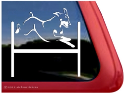 Doberman Agility Dog Window Decal