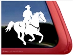 Galloping Rider Horse Trailer Window Decal