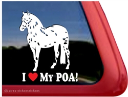 Pony of the Americas Window Decal