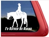 Western Pleasure Horse Trailer Window Decal