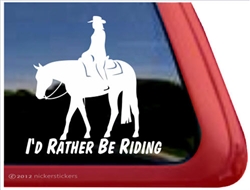 Western Pleasure Horse Trailer Window Decal