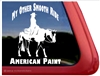 American Paint Rider Window Decal