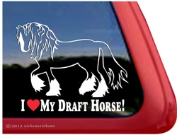 Shire Horse Trailer Window Decal