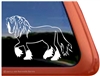 Custom Feathered Horse Horse Trailer Window Decal