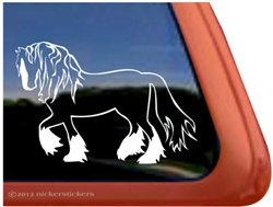 Custom Feathered Horse Horse Trailer Window Decal