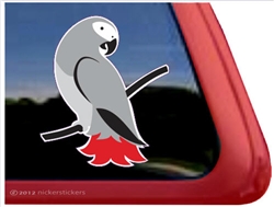 Custom African Grey Parrot Bird Car Truck RV Window Decal Sticker