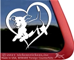 Beagle Dog in Heart Car Truck RV Window Decal Sticker