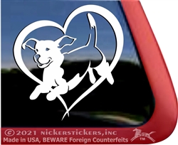 Beagle Dog in Heart Car Truck RV Window Decal Sticker