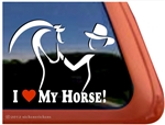 Horse & Trainer Trailer Window Decal