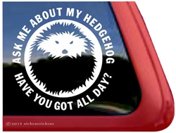 Hedgehog Window Decal