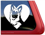 German Shepherd Dog Heart Love Car Truck RV Window Decal Sticker