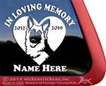 Custom Memorial German ShepherdDog Heart Love Head Car Truck RV Window iPad Trailer Decal Sticker