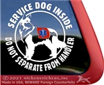 German Shepherd Service Dog Window Decal