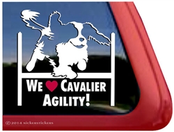 Cavalier Agility Dog Cavalier King Charles Spaniel Dog Car Truck RV Window Decal Sticker