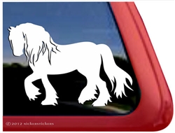 Feathered Horse Trailer  Window Decal