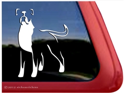 Custom Long Tail Boxer Dog Decal Sticker Car Auto Window iPad