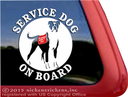 Boxer Service Dog Car Truck RV Window Decal Sticker