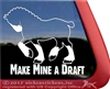 Clydesdale Draft Horse Trailer Window Decal