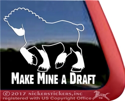 Clydesdale Draft Horse Trailer Window Decal