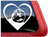 Pug Love Pug Heart Car Truck RV Window Decal Sticker