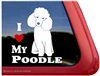 I Love My Toy Poodle Dog iPad Car Truck RV Window Decal Sticker