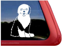 Old English Sheepdog Window Decal